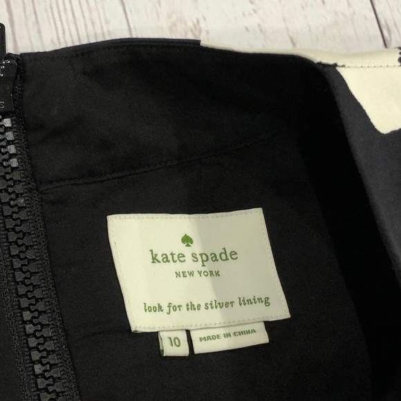 Kate Spade Jane Black & White Abstract Dress - Picture 6 of 9